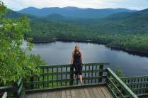 A magnífica vista do Parc National du Mont -Tremblant, na província de Quebec, no Canadá, vista do alto de uma das trilhas mais populares